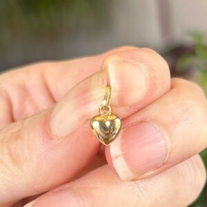 Vintage 10K SOLID GOLD Heart Charm Pendant